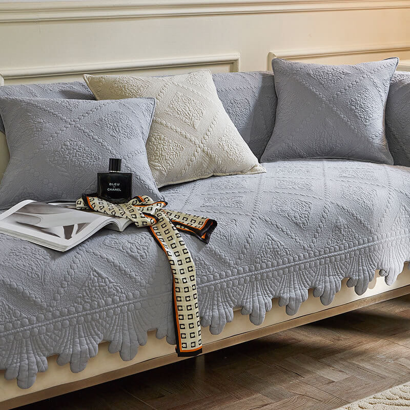 Fashion Leaf Trim Cotton Washable Sofföverdrag 70x70 cm Carvallo