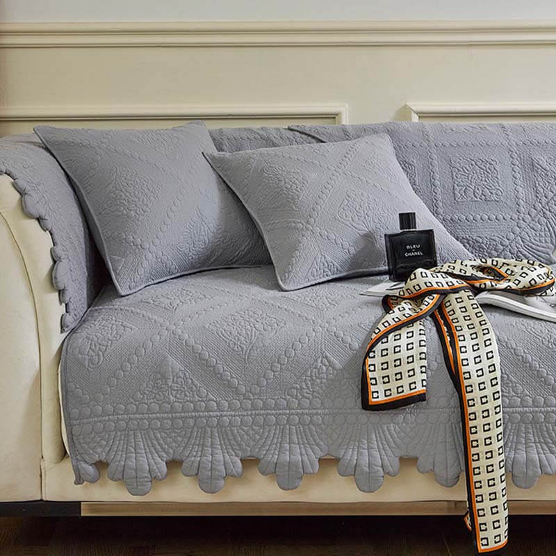 Fashion Leaf Trim Cotton Washable Sofföverdrag 70x70 cm Carvallo