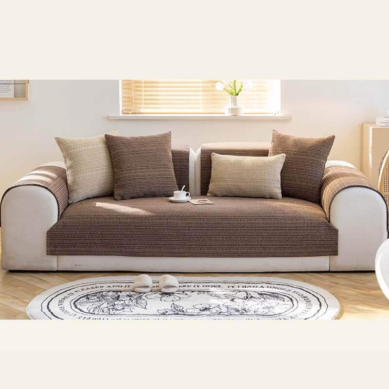 Natur Linne Handvävd Anti-repor Sofföverdrag 70x70 cm Carvallo