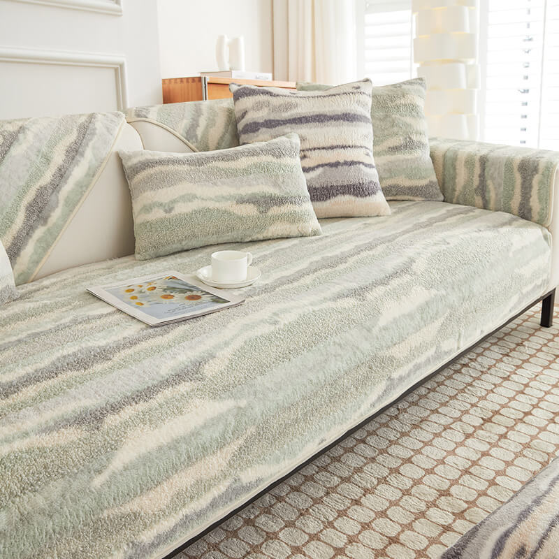 Plush Cream Comfort Mebel Skyddsmatta Sofföverdrag Carvallo