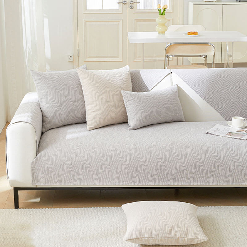 Träådringstextur Mjuk Chenille Anti-rep Surface Cover Carvallo