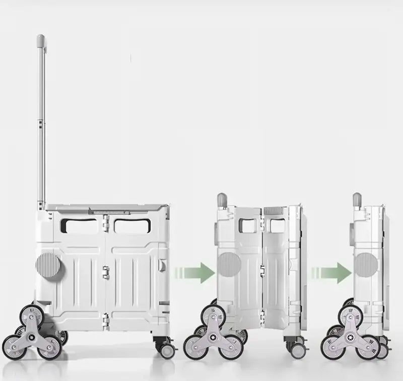 Hopfällbar Dragvagn med Trappklättrare-VaruZ-Hemnix