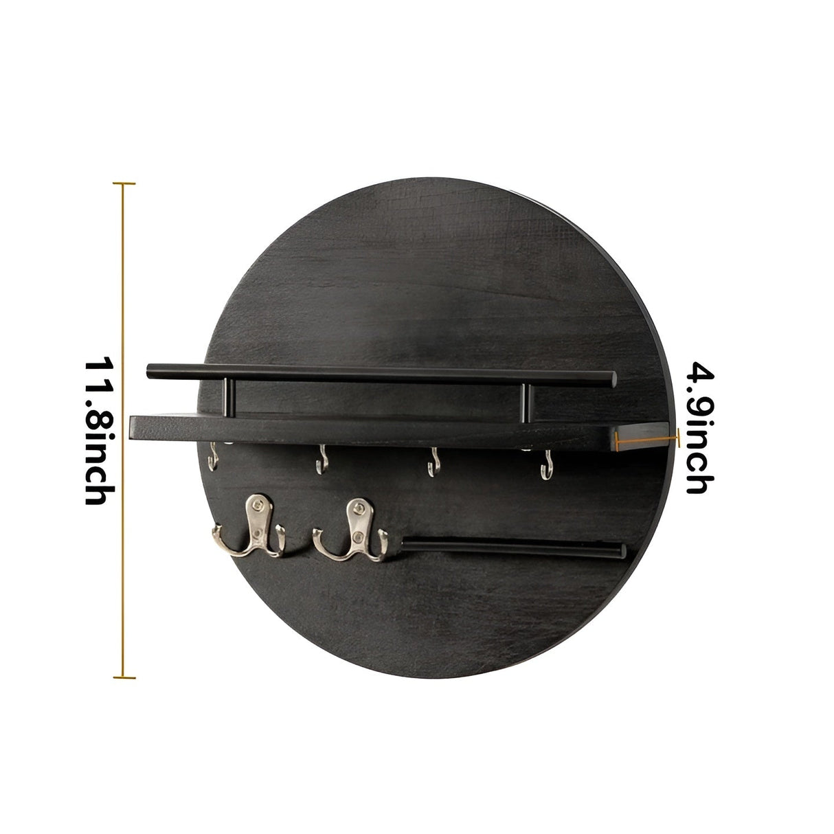 Carvallo NordEdge | Massivholz & Metall | Med hylla & kroklist | 100 cm bredd Carvallo