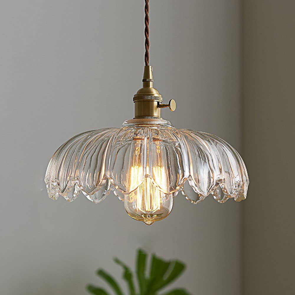 Pendellampa Vintage Glas Hängande Lampa Carvallo