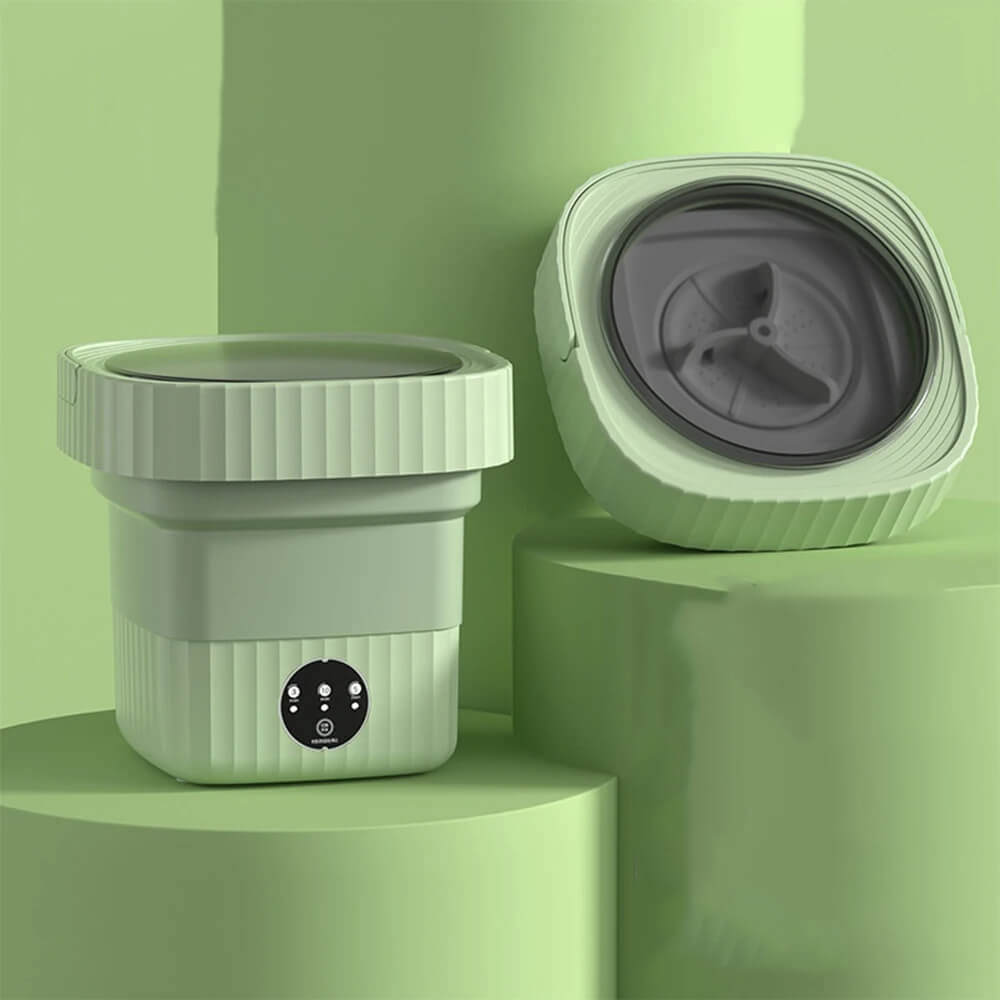 EcoWash - Effektiv & Hopfällbar Mini Tvättmaskin-Kök-BB-6 Liter-Grön-Hemnix