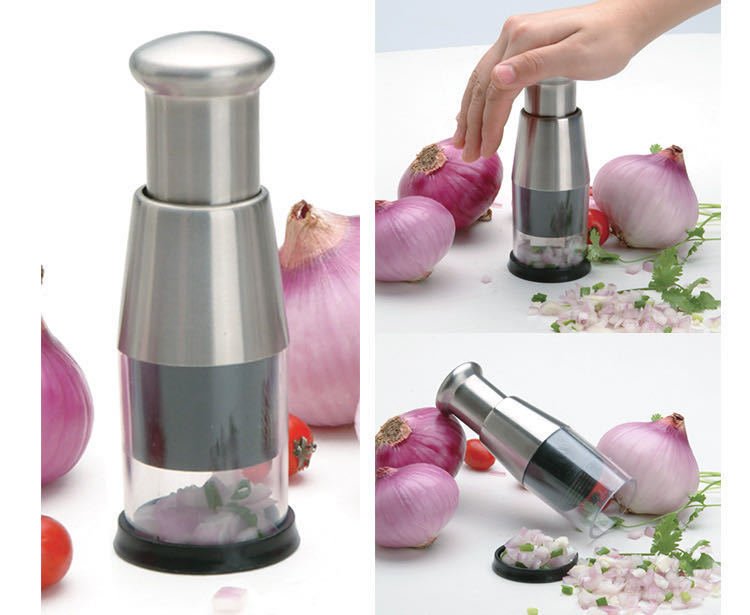 Royallure Premium Handheld Garlic Chopper - Effektiv rostfri press för snabb och säker tärning Carvallo