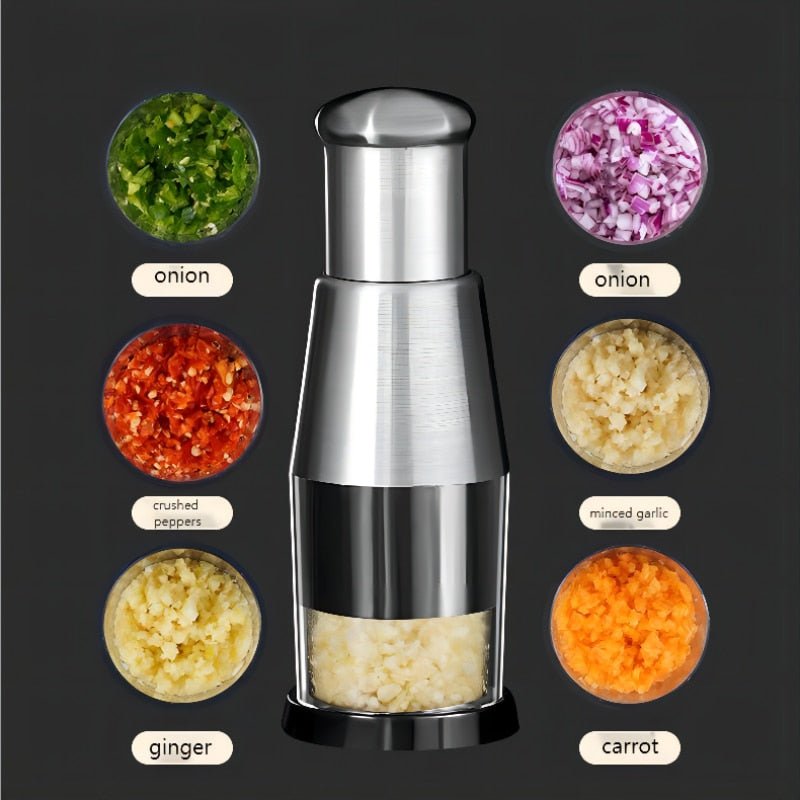 Royallure Premium Handheld Garlic Chopper - Effektiv rostfri press för snabb och säker tärning Carvallo