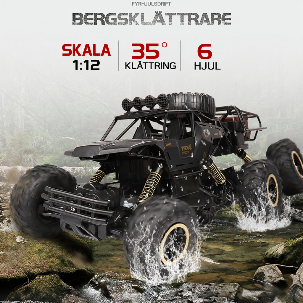 Radiostyrd monstertruck 6WD – upp till 32 km/h