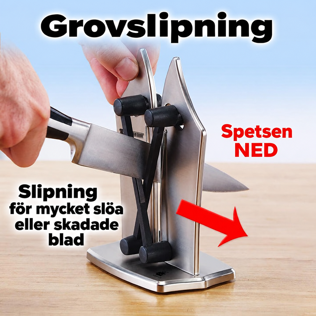 Knivslipare för raka och tandade knivar