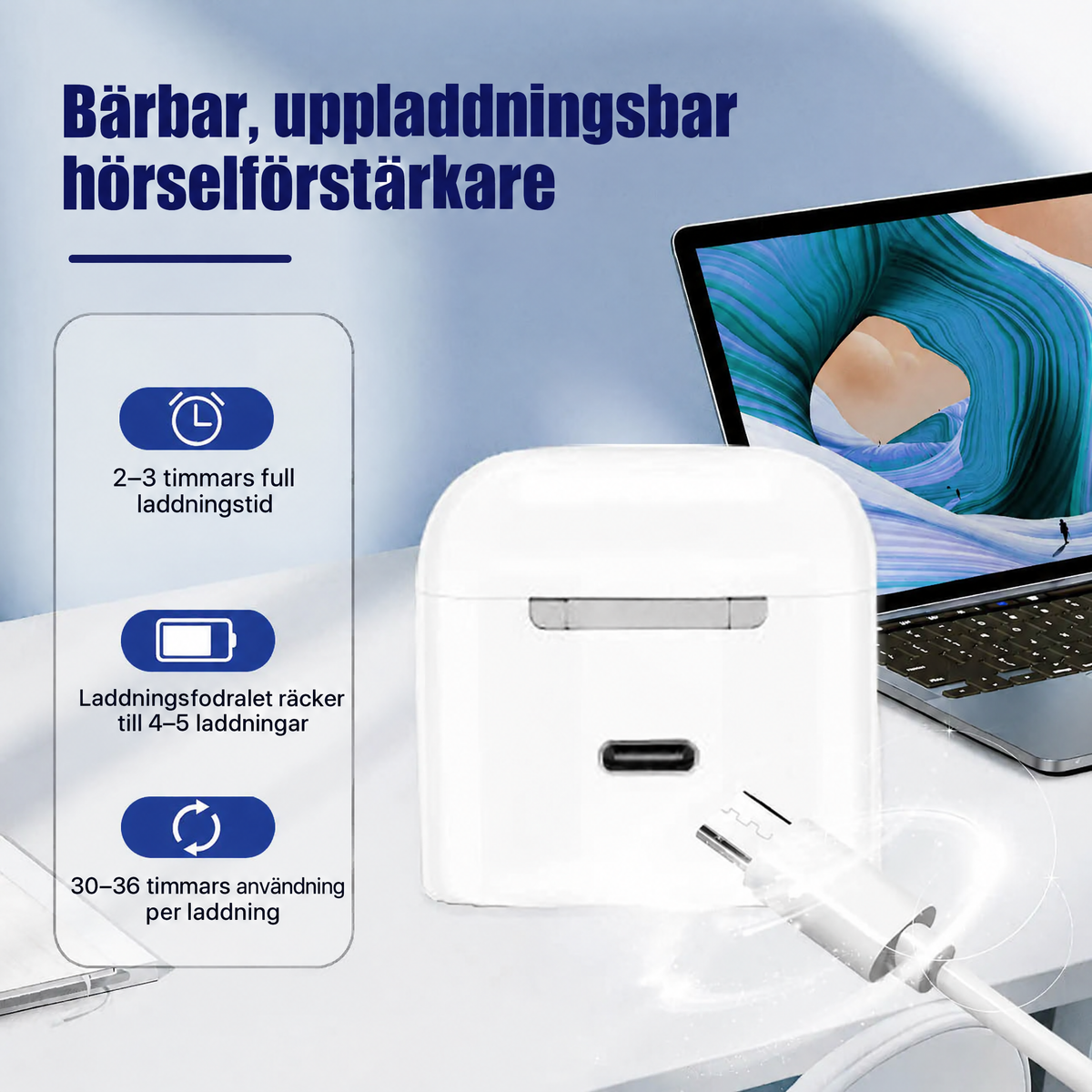 ClearTone diskret hörselförstärkare i örat