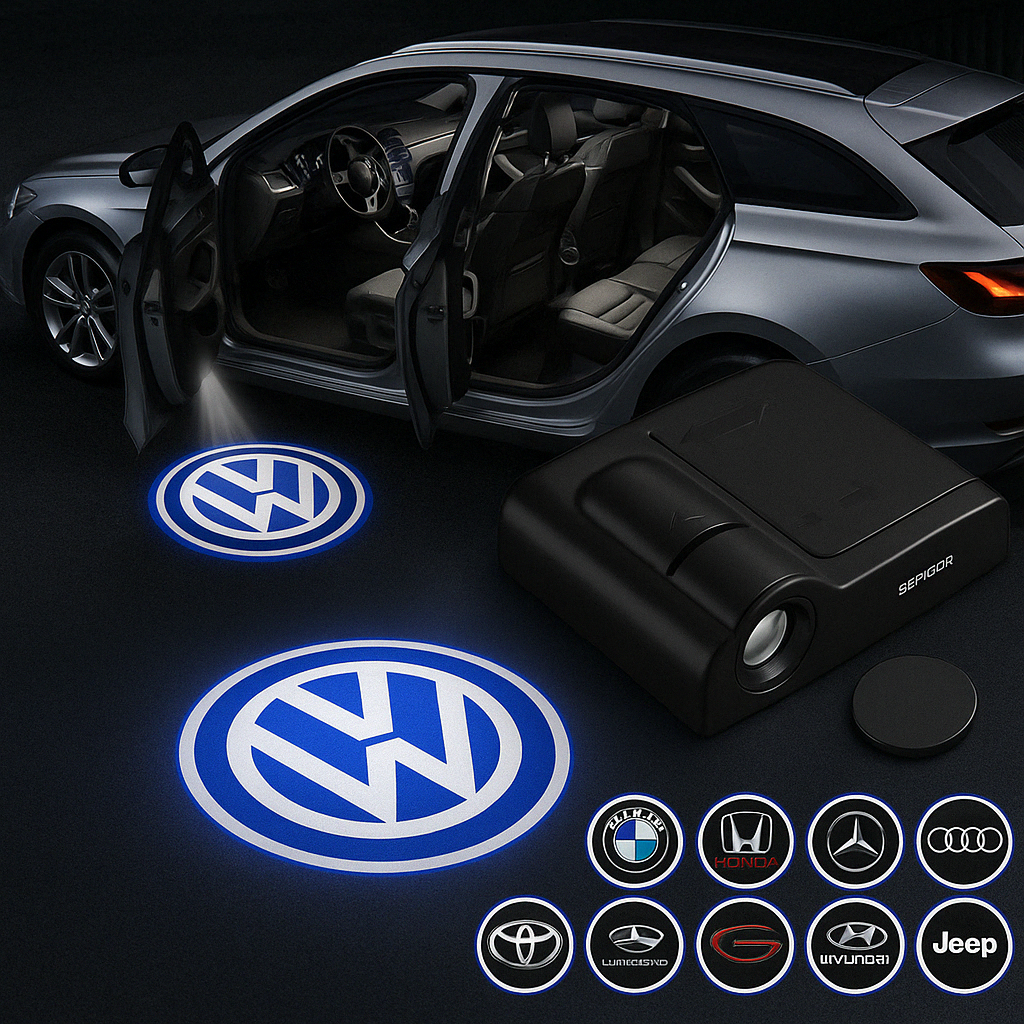 Biltillbehör LED Dörrlampa Projektor Carvallo