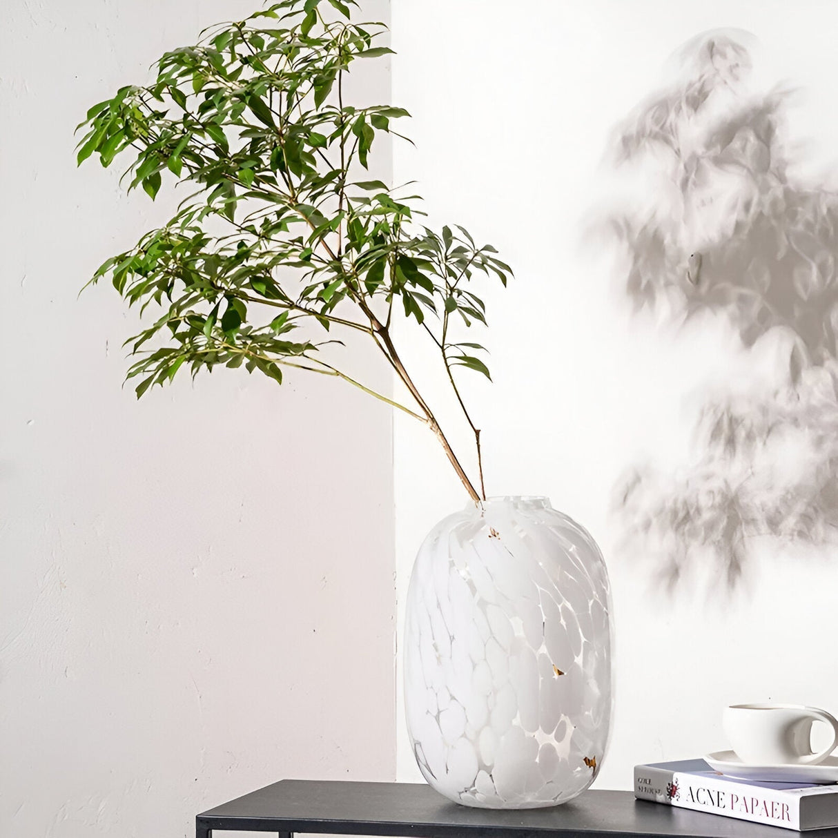 Hög Sense Marmor Effekt Glas Vas för Elegant Dekor Carvallo