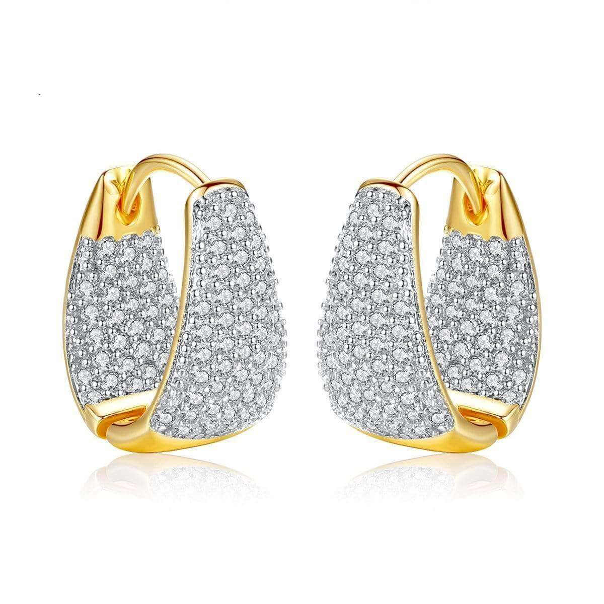 Huggie Hoop örhängen-Accessories-Hemnix-Två toner-Hemnix