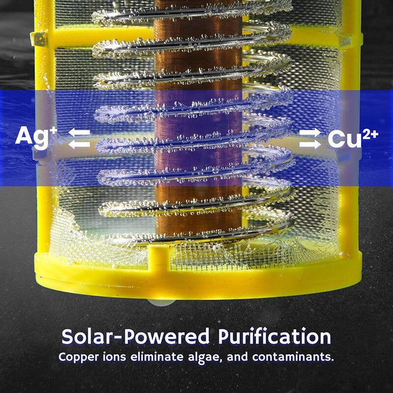 Solenergidriven pooljoniser med LED-lampa Carvallo