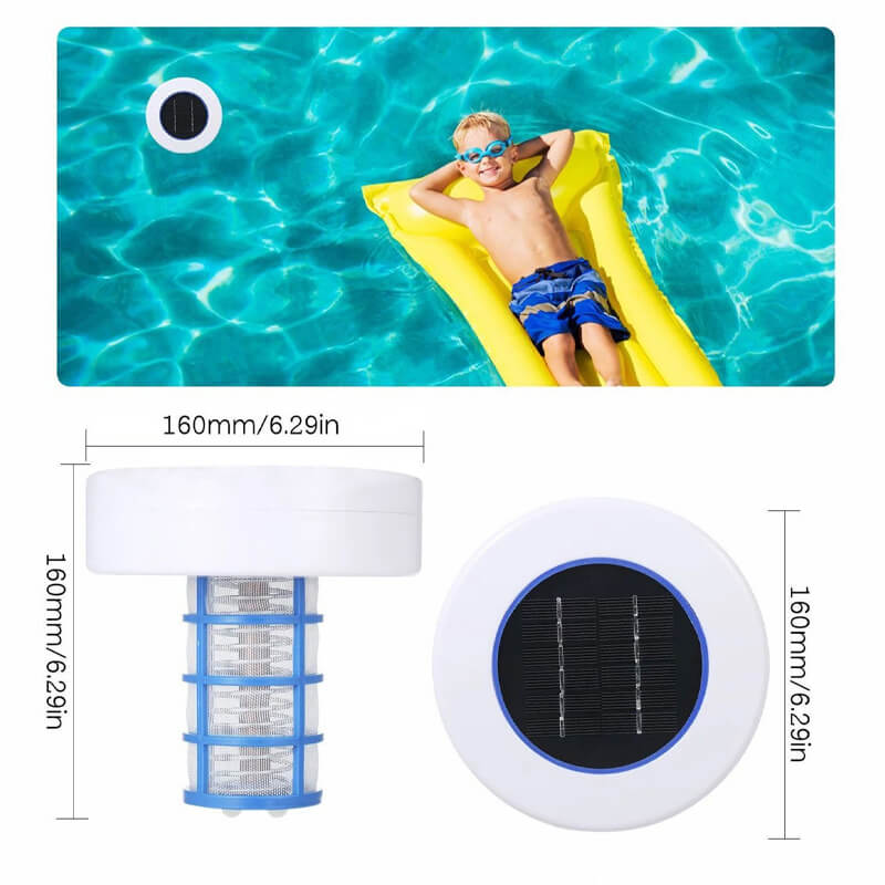Solenergidriven pooljoniser med LED-lampa Carvallo