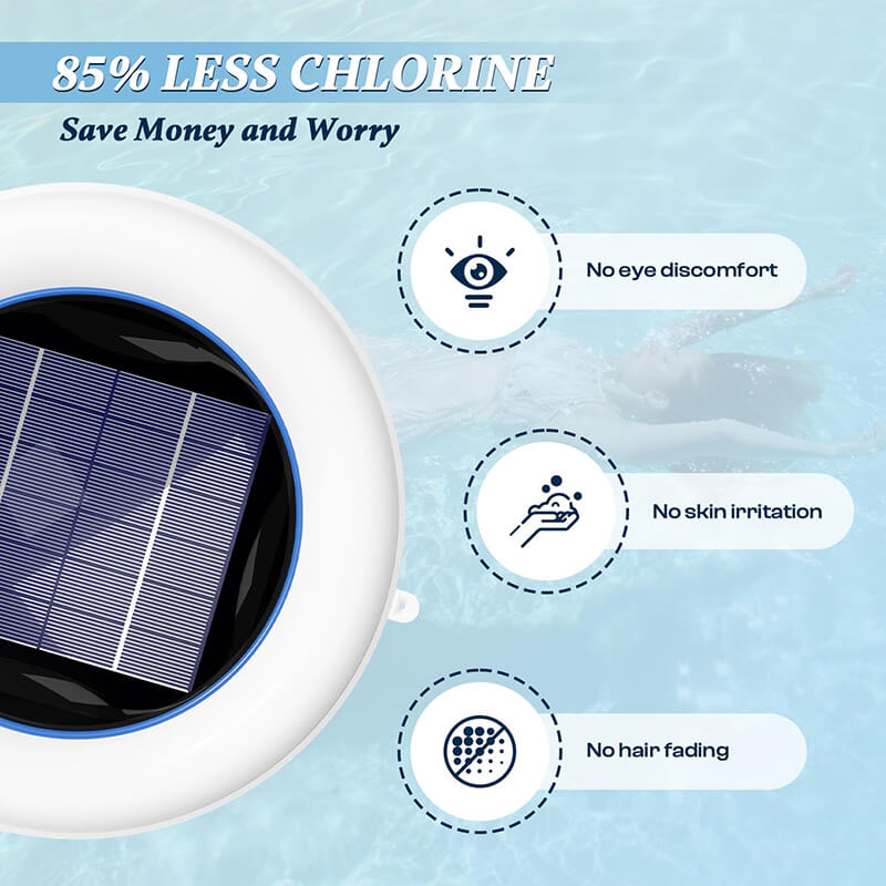 Solenergidriven pooljoniser med LED-lampa Carvallo