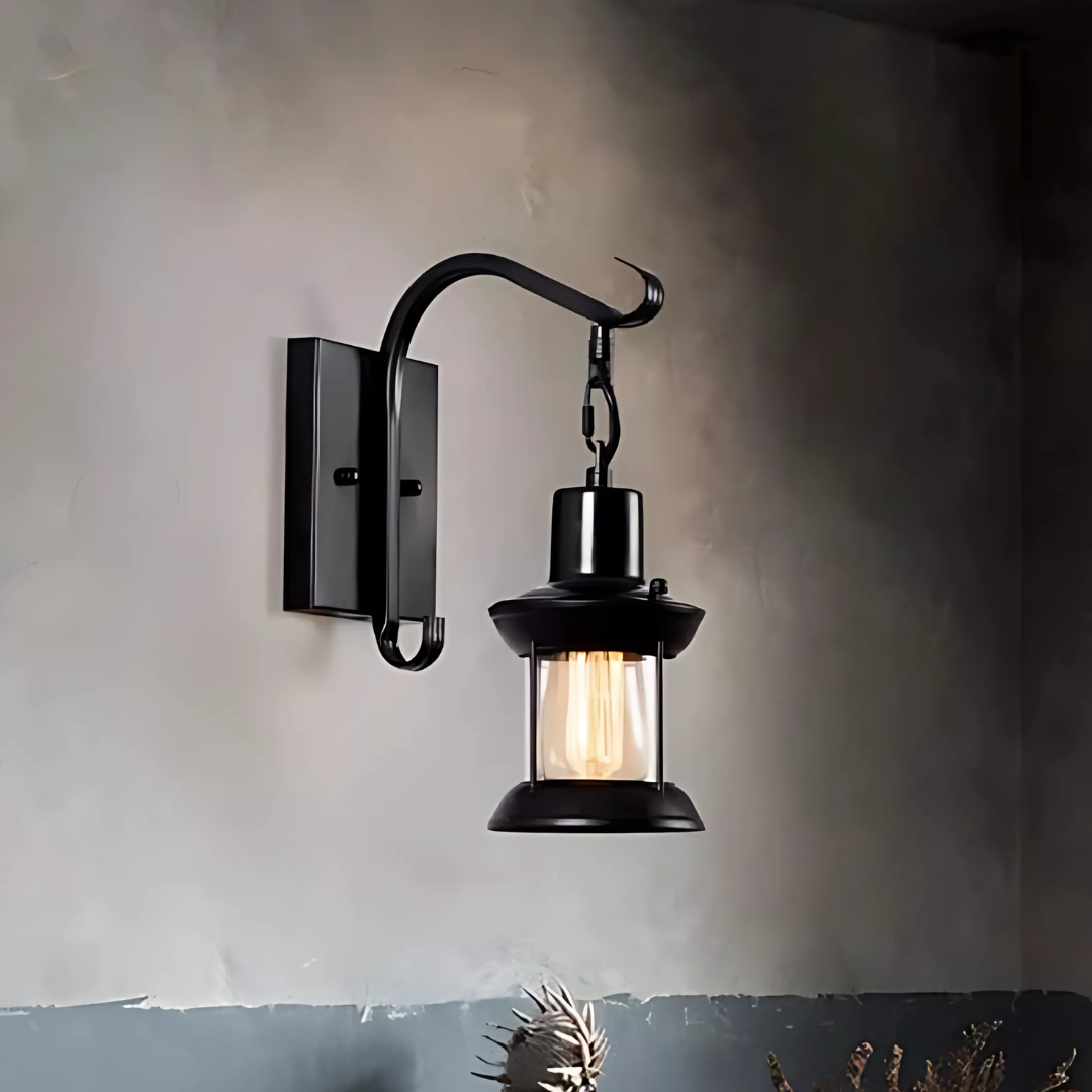 Vägglampa med vintage glaslampa-design Carvallo