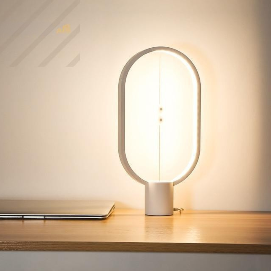 Trä Bordslampa med Magnetisk Strömbrytare Ljus Carvallo