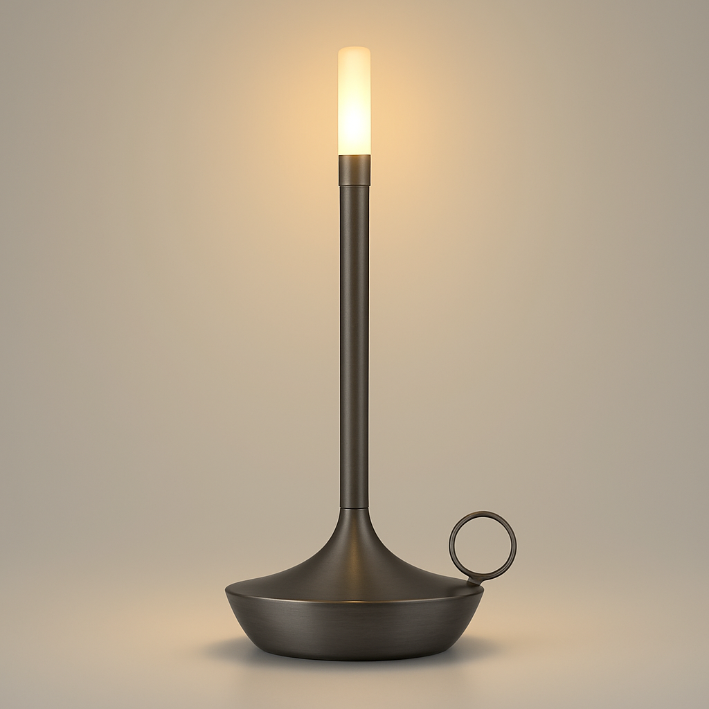 Bordslampa Med Brassy Finish LED Uppladdningsbar Lampa Carvallo