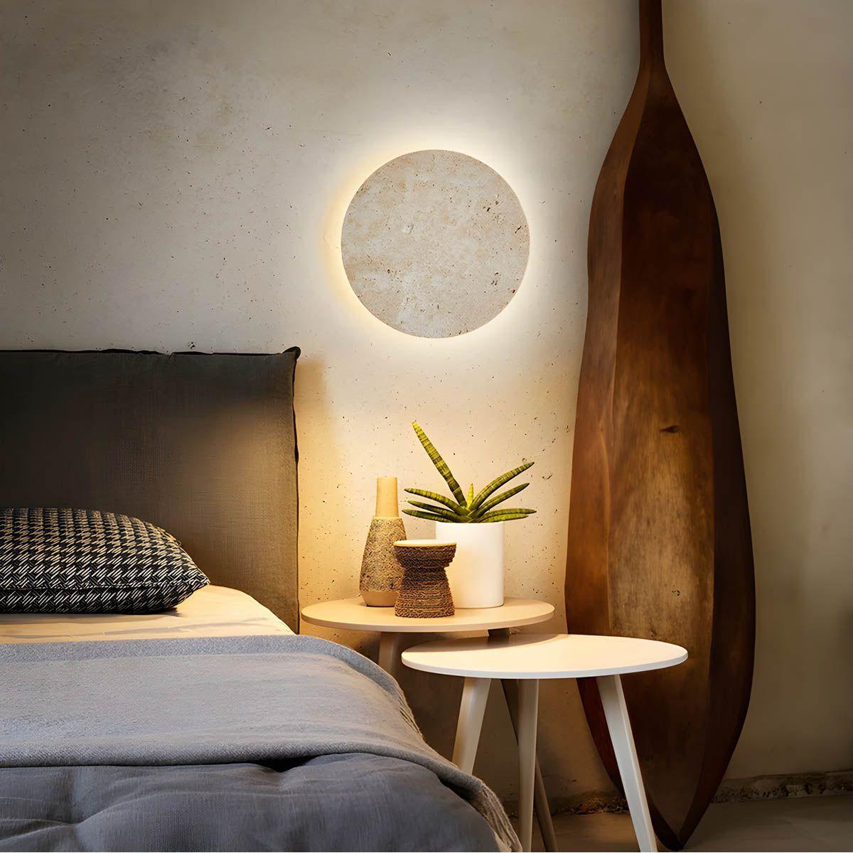 Stein LED Vägglampa – Dekorativ belysning med stonutseende för vardagsrum och hall Carvallo