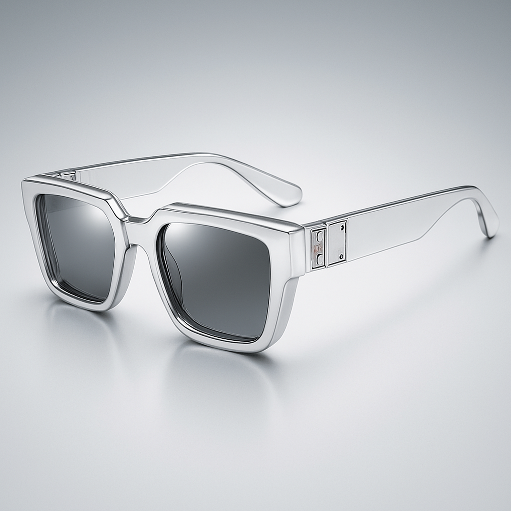 Svarta Fyrkantiga UV-skyddande Solglasögon Carvallo