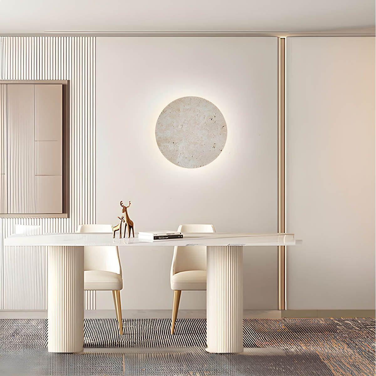 Stein LED Vägglampa – Dekorativ belysning med stonutseende för vardagsrum och hall Carvallo