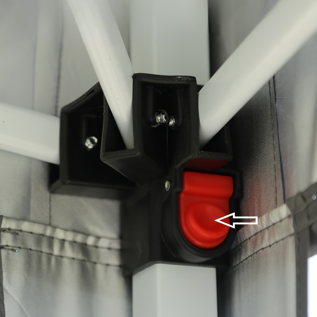 Trädgårdsgazebo Grå Stål Utomhus Festtält Carvallo