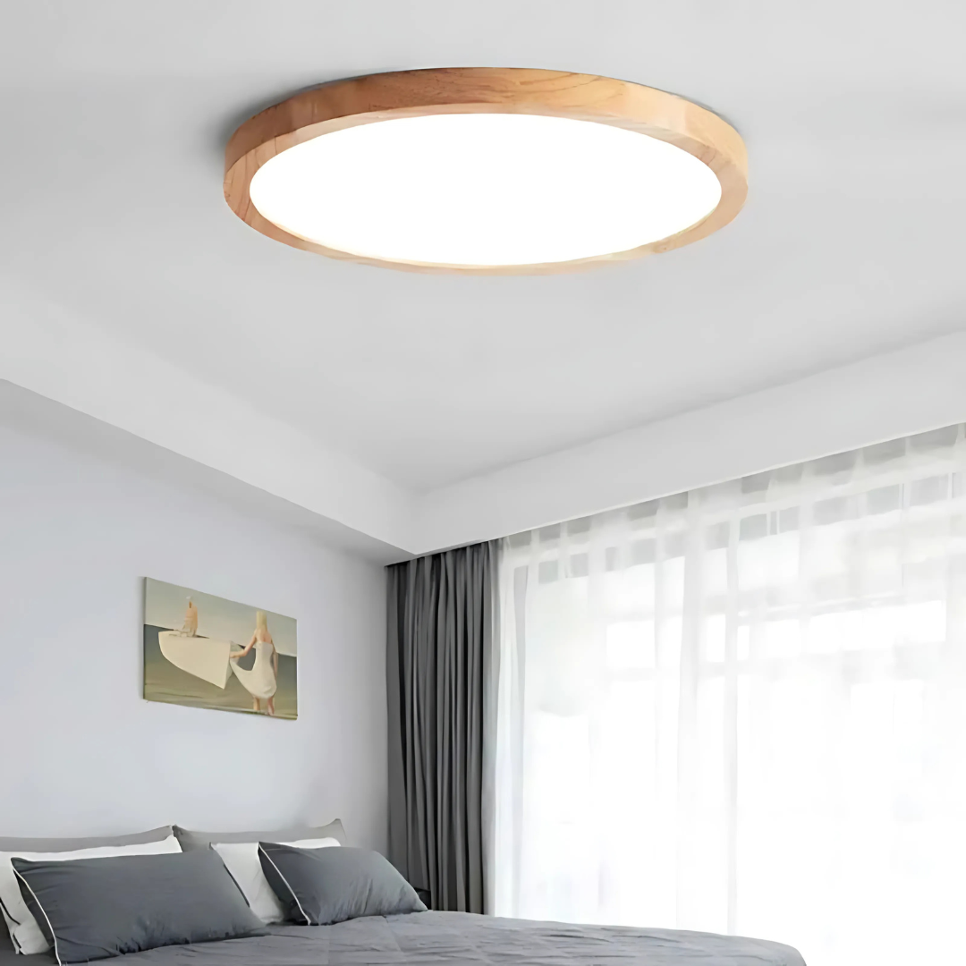 Trä LED Taklampa för Moderna Sovrum Carvallo