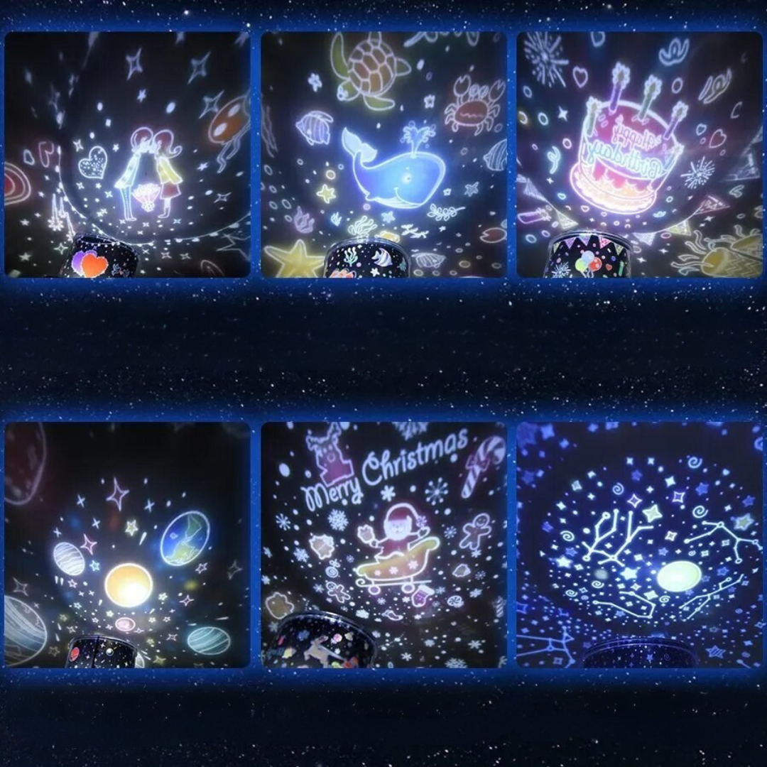 Nattljus Stjärnprojektor för Barnrum Carvallo