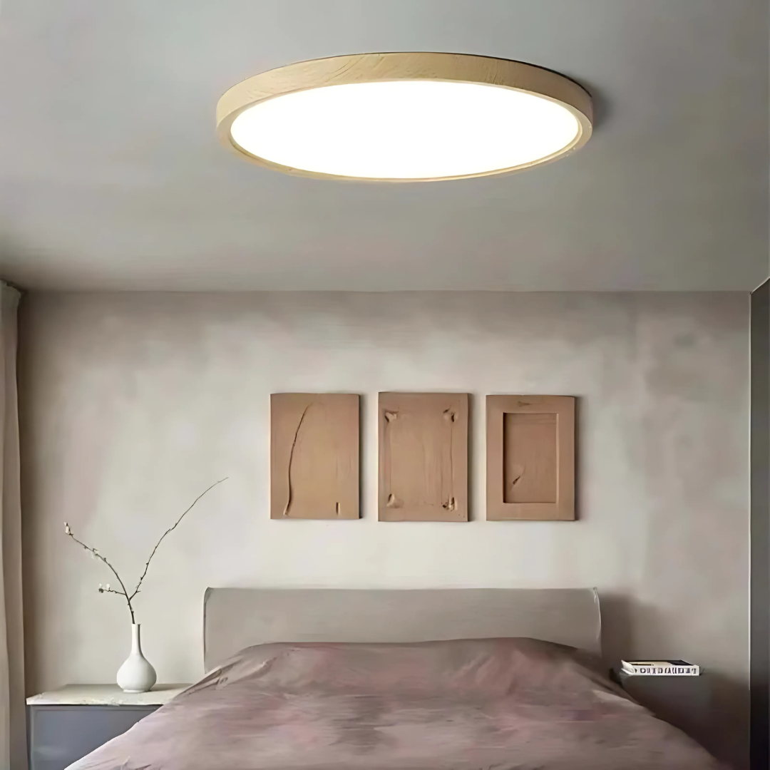 Trä LED Taklampa för Moderna Sovrum Carvallo