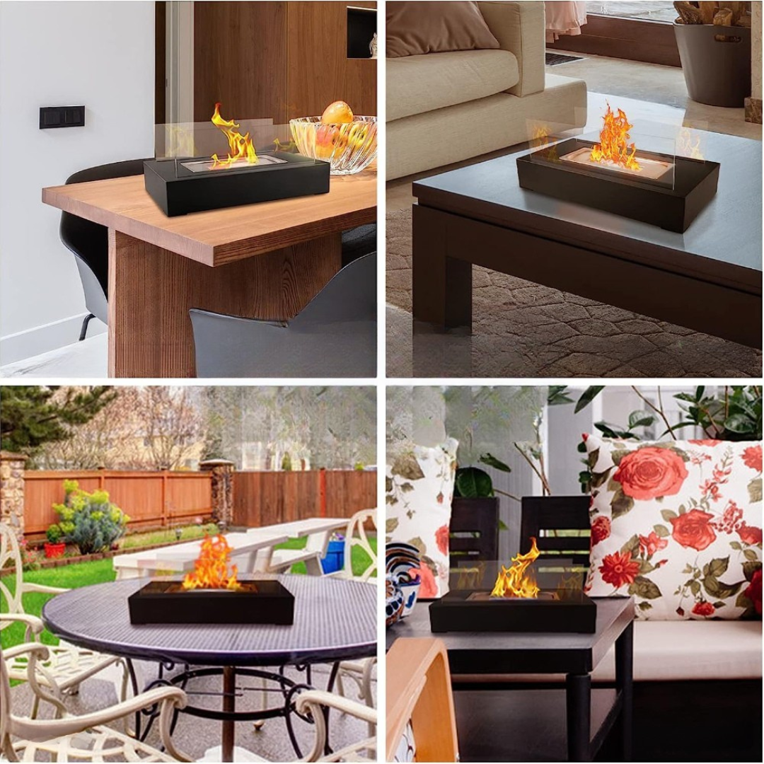 Bärbar Metall Bordskiva Utomhus Eldstad Carvallo