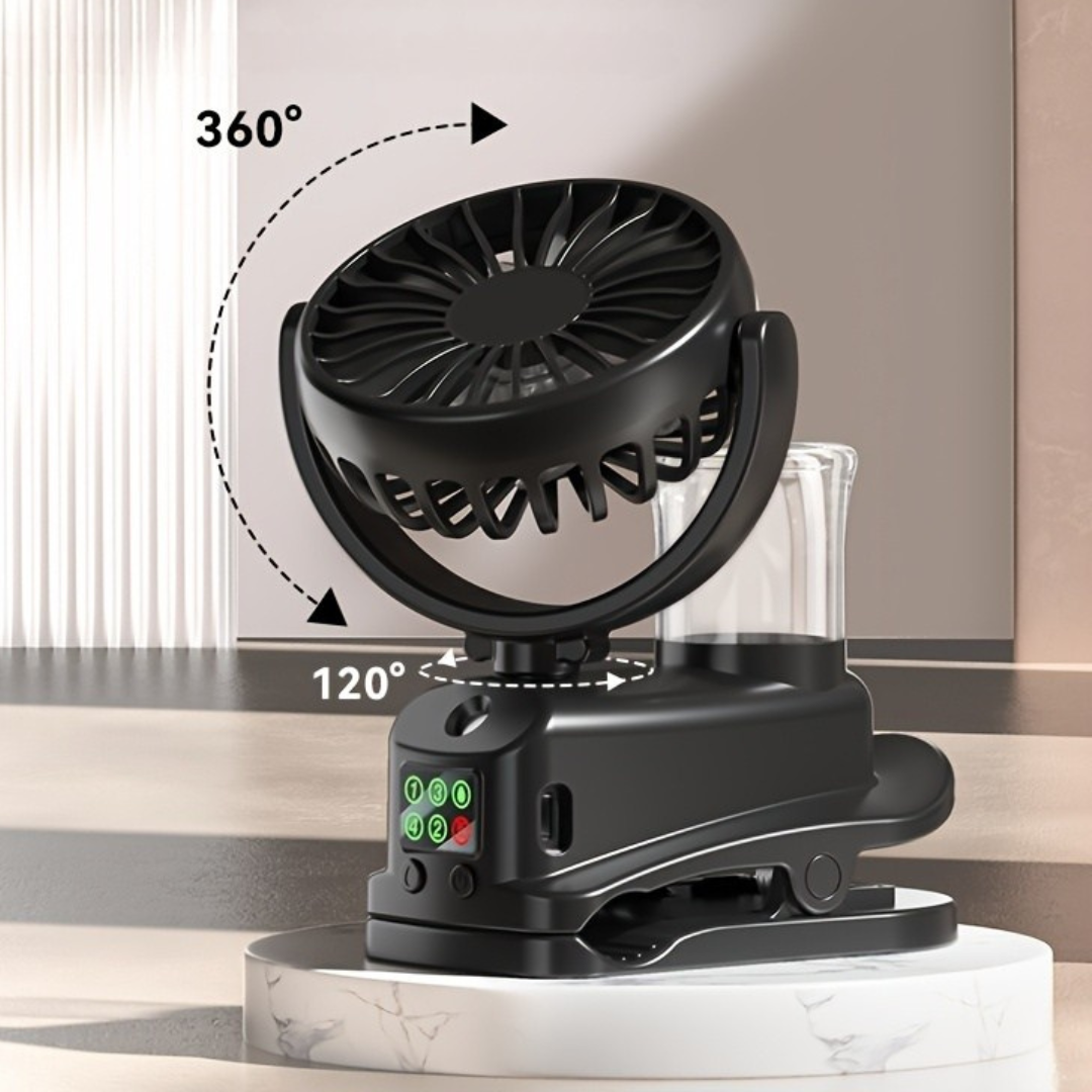 Bärbar USB Skrivbordsvifta Luftfuktare Uppladdningsbar Carvallo