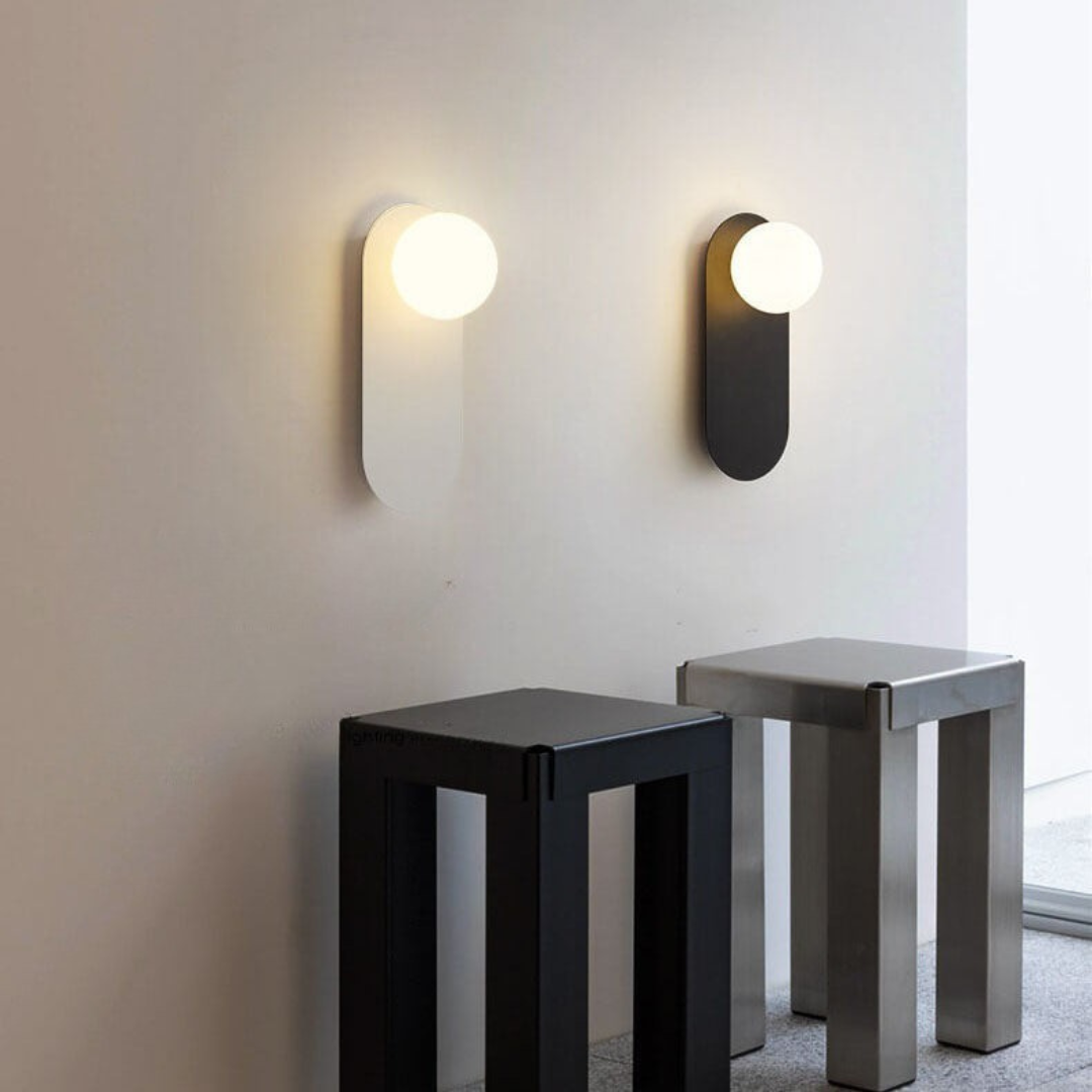 Vägglampa Modern Glasglob Metall Design Carvallo