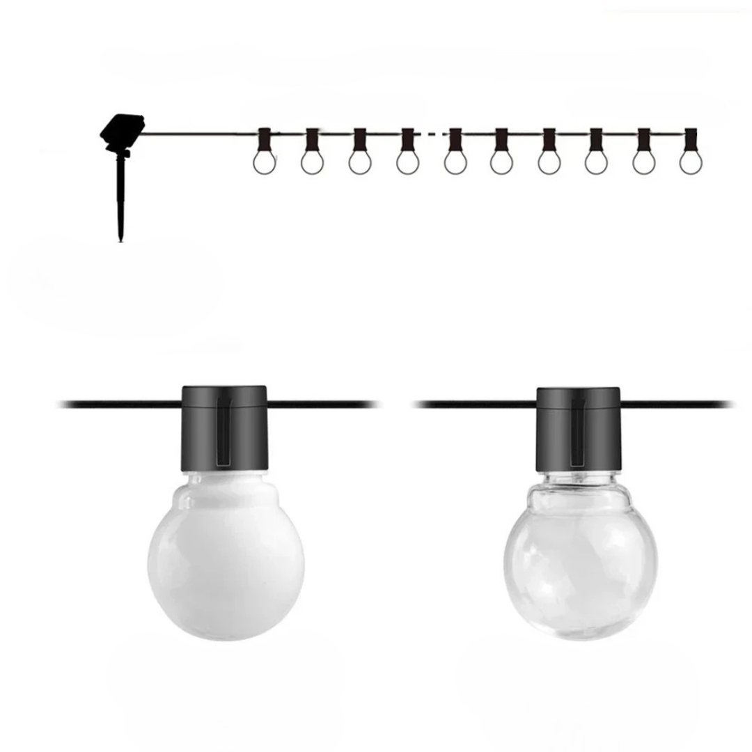 Utomhus solfjäder stringljus varm vit Carvallo