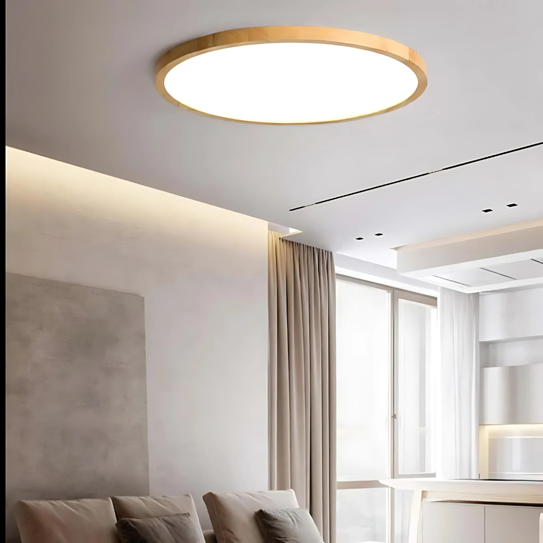 Trä LED Taklampa för Moderna Sovrum Carvallo