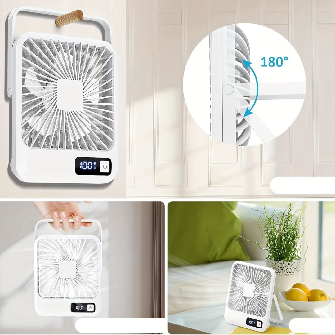 Portabel USB-uppladdningsbar bordsvifte Carvallo