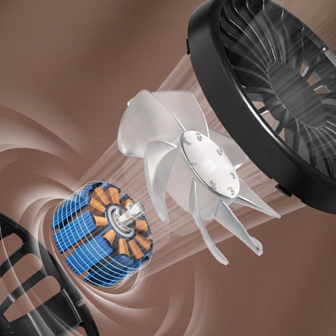 Bärbar USB Skrivbordsvifta Luftfuktare Uppladdningsbar Carvallo