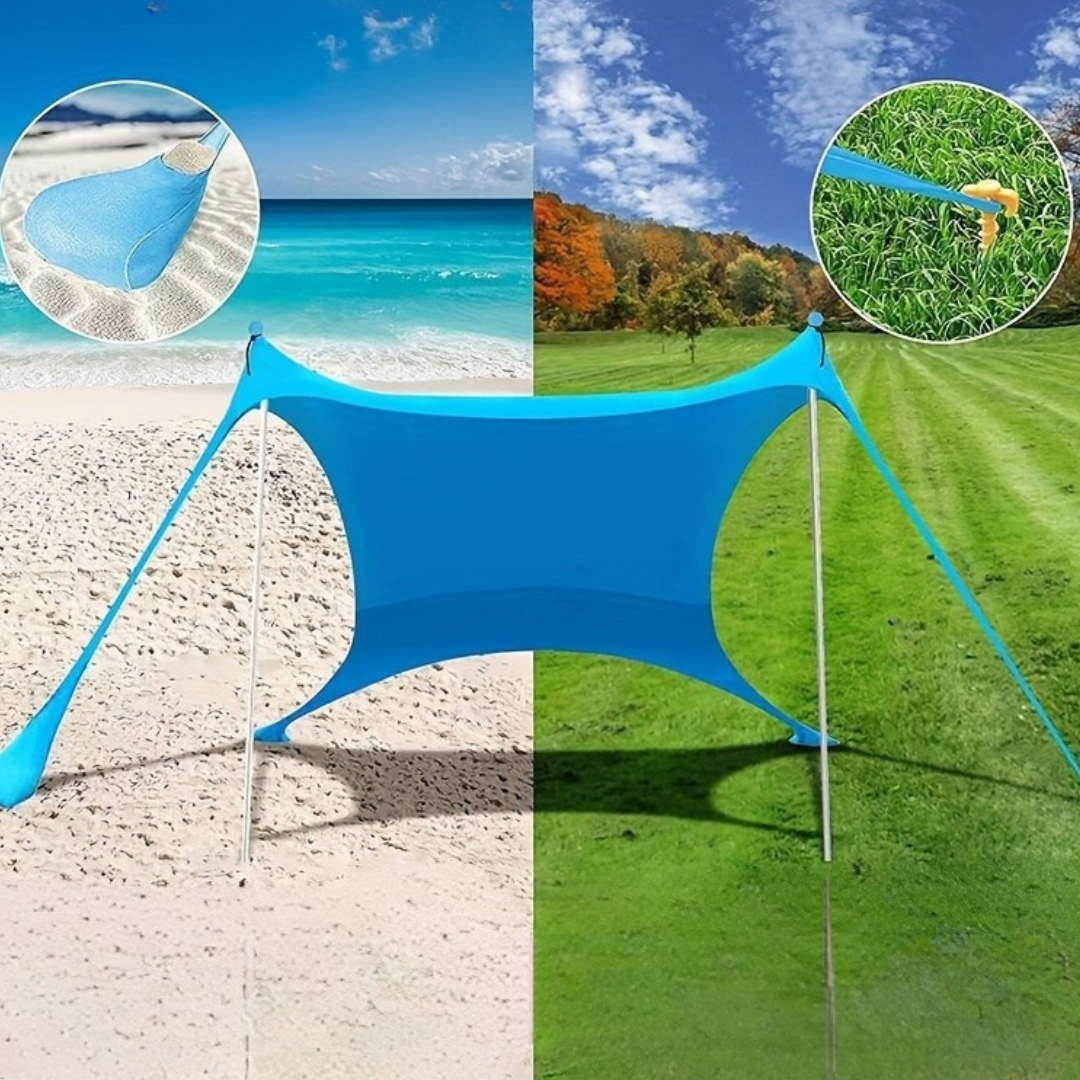 Strand Solskydd Tält med Stänger Carvallo