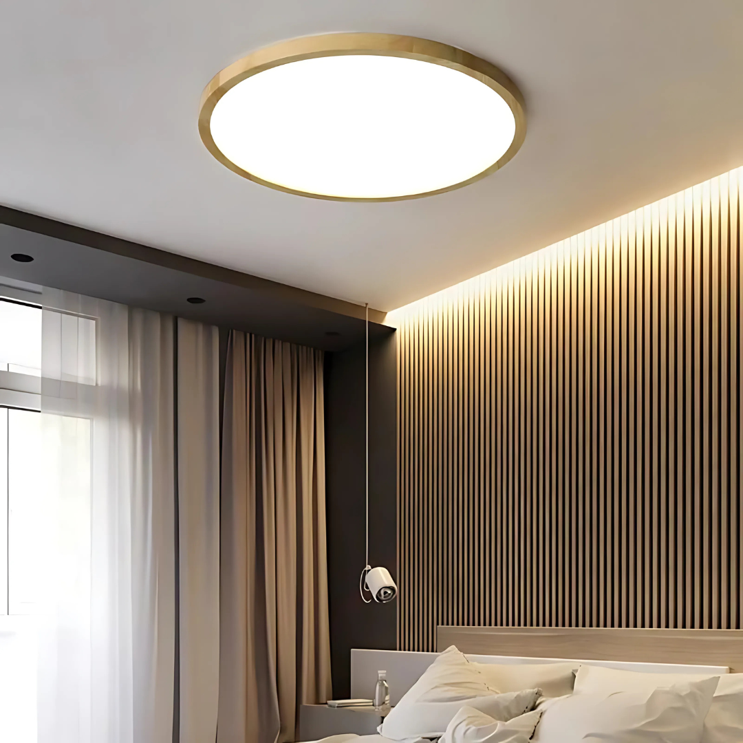 Trä LED Taklampa för Moderna Sovrum Carvallo