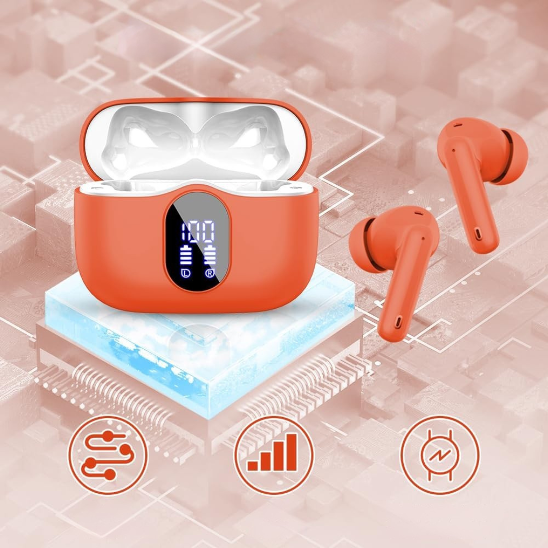 Trådlösa Bluetooth hörlurar med brusreducering öronsnäckor Carvallo