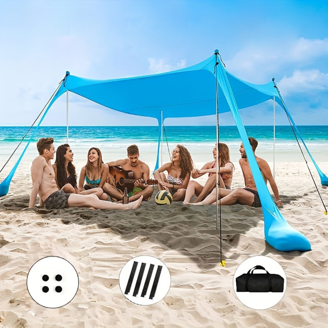 Strand Solskydd Tält med Stänger Carvallo