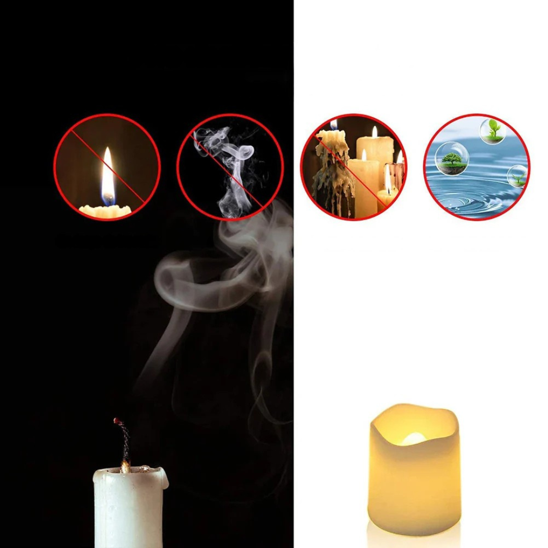 LED-ljus Varm Vit Lågflammande Plastset Carvallo