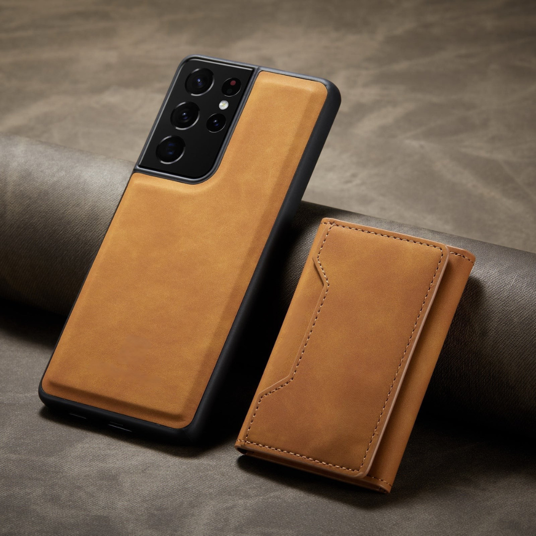 Telefonfodral med läderkortplåtsöverdrag Carvallo