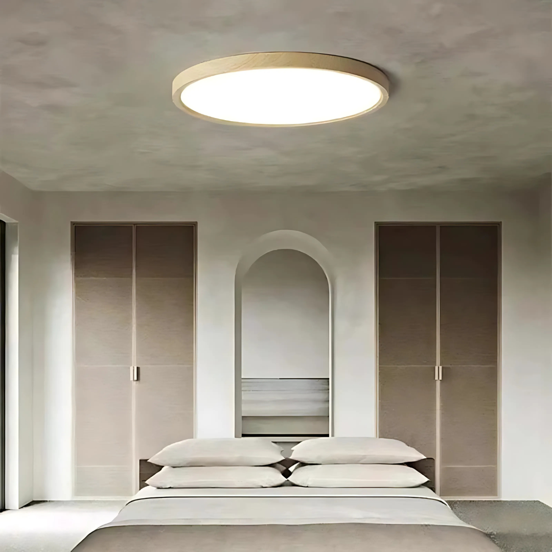 Trä LED Taklampa för Moderna Sovrum Carvallo