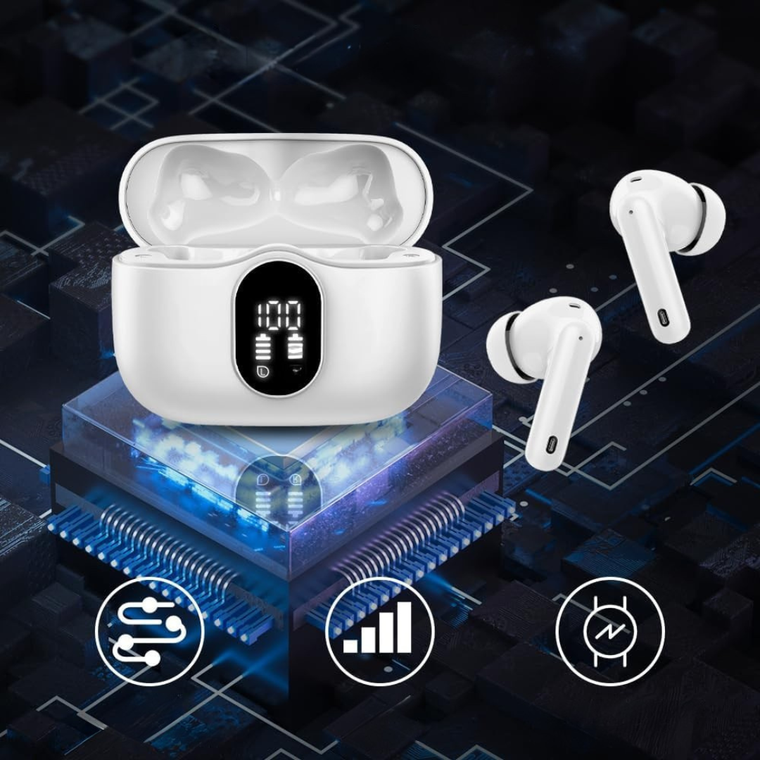 Trådlösa Bluetooth hörlurar med brusreducering öronsnäckor Carvallo