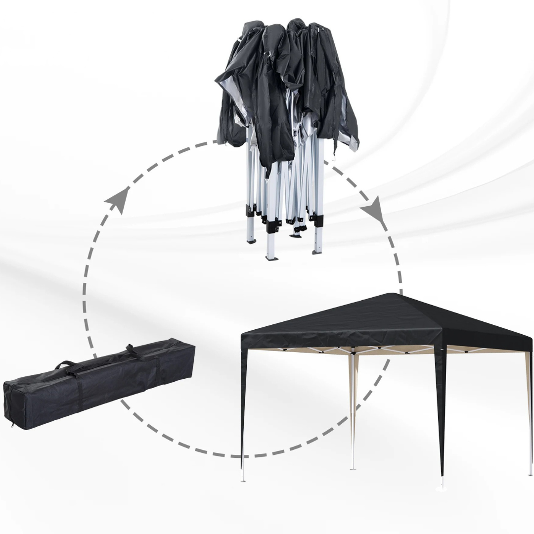 Pop Up Trädgårdspaviljong Tält med Stålram Carvallo