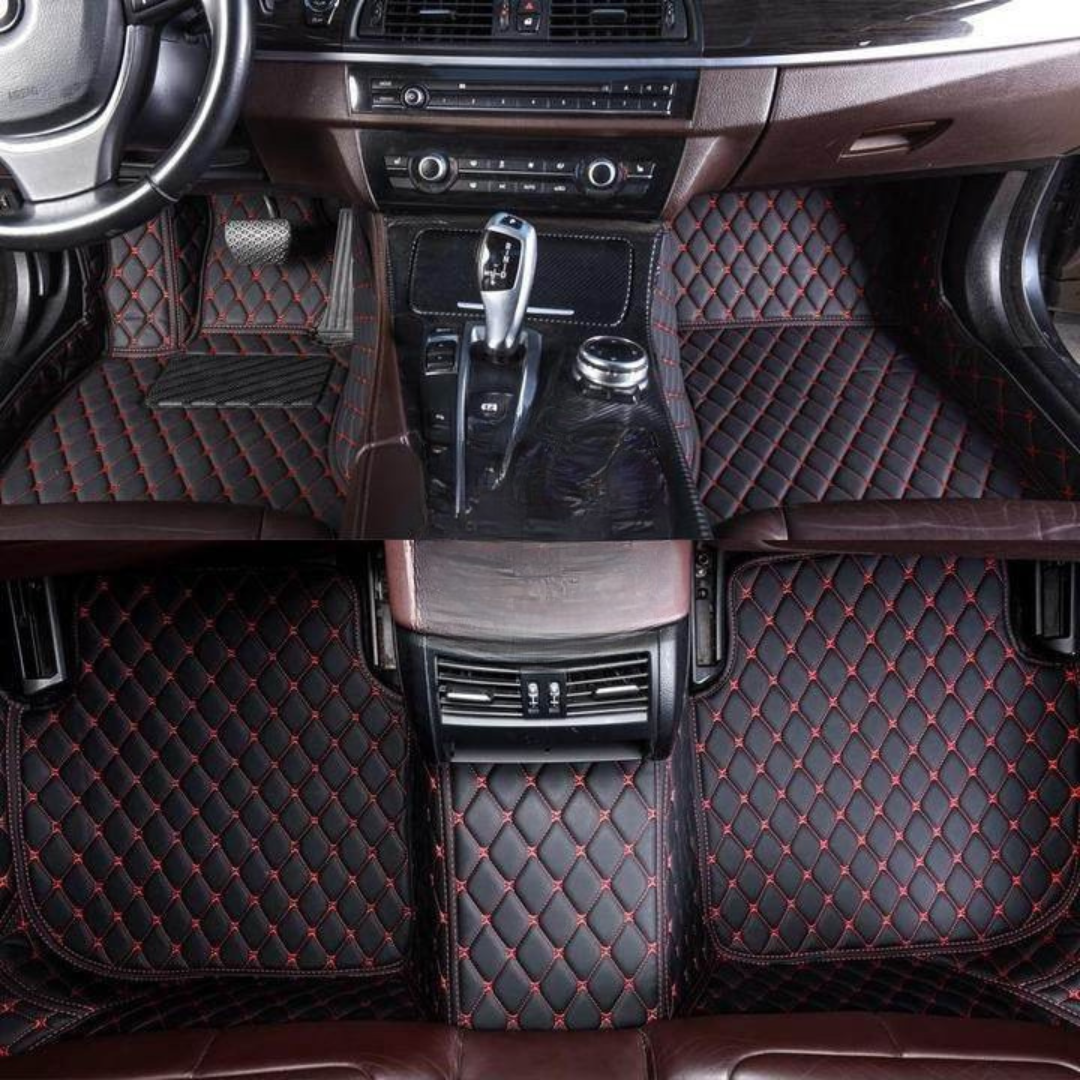 Läderbilmattor Vattentäta Kvadra Sydd Interiör Foder Carvallo