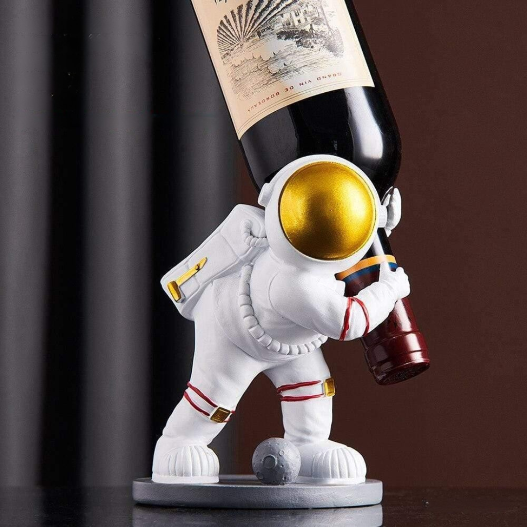 Vinflaskhållare Astronaut i Harts – Rymd Dekor & Flaskställ för Hem & Inredning Hemnix