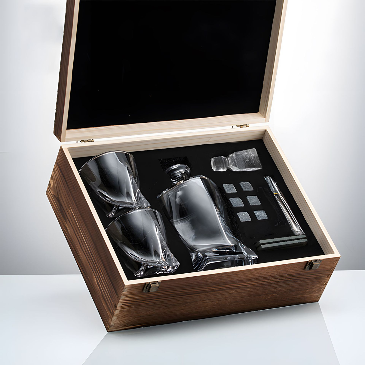 Carvallo – Lyxigt Whiskey Karaff Set med Kristall Karaff och Whiskey Stenar Carvallo