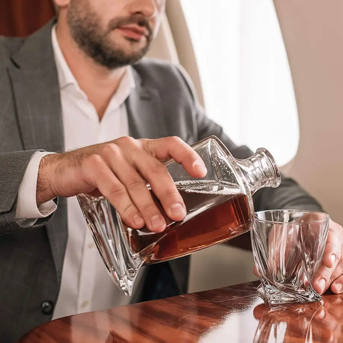 Carvallo – Lyxigt Whiskey Karaff Set med Kristall Karaff och Whiskey Stenar Carvallo